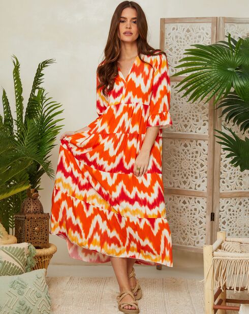 Robe Lilas orange
