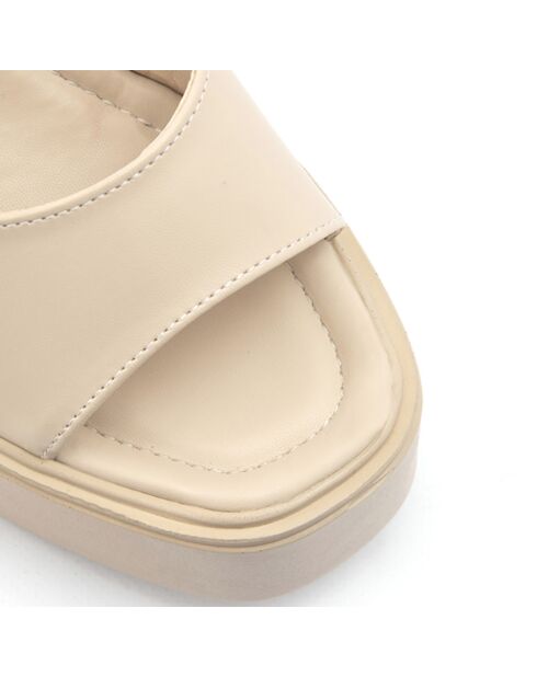 Beige sandalen Ello - hak van 8 cm