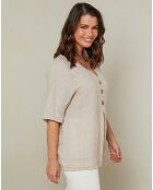 Blouse 100% Lin Edwina beige