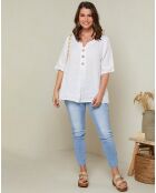 Blouse 100% Lin Edwina blanche