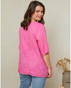 Blouse 100% Lin Edwina fuchsia