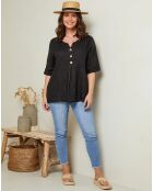 Blouse 100% Lin Edwina noire