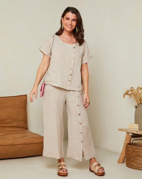 Top 100% Lin Caroline taupe