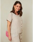 Top 100% Lin Caroline taupe