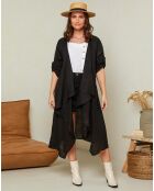Gilet 100% Lin Isabelle noir