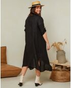 Gilet 100% Lin Isabelle noir