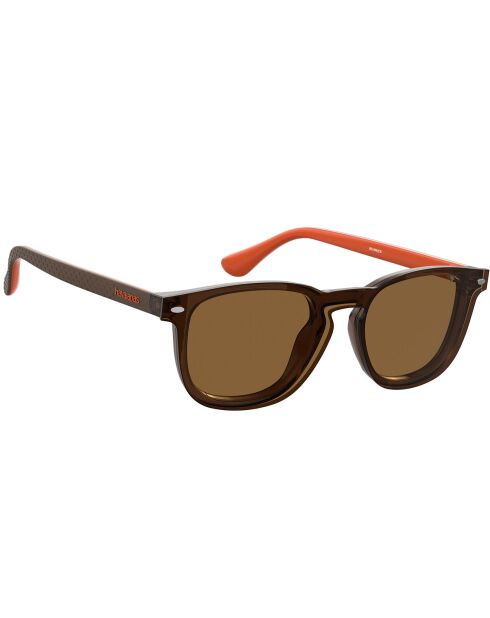 Lunettes de Soleil Homme marron/orange