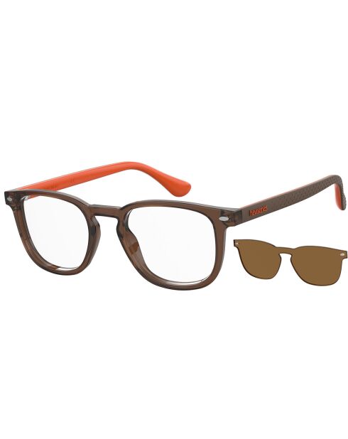 Lunettes de Soleil Homme marron/orange