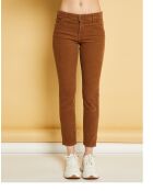 Pantalon slim en Velours côtelé Arizona toffee