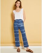 Pantalon cargo en Gabardine Stretch Tanker tye & dye egyptian/écru