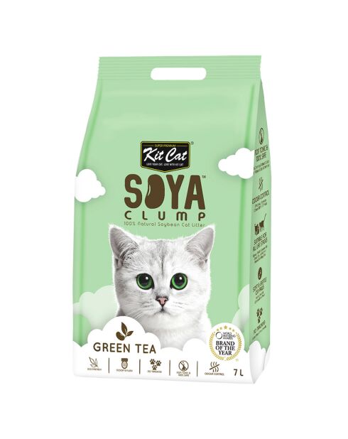 Litière Eco à base de soja - Thé Vert 7L