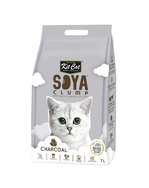 Litière Eco à base de soja - Charbon 7L