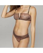 Soutien-gorge bandeau avec armatures Ema marron