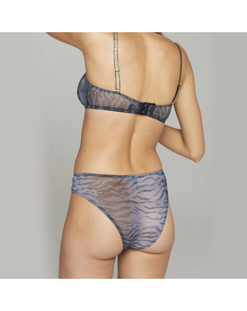 Culotte taille haute Ema bleue