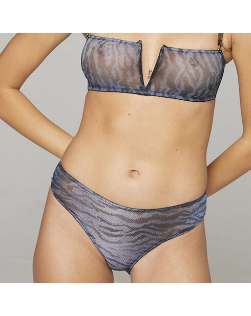 Sujetador con diadema azul Ema