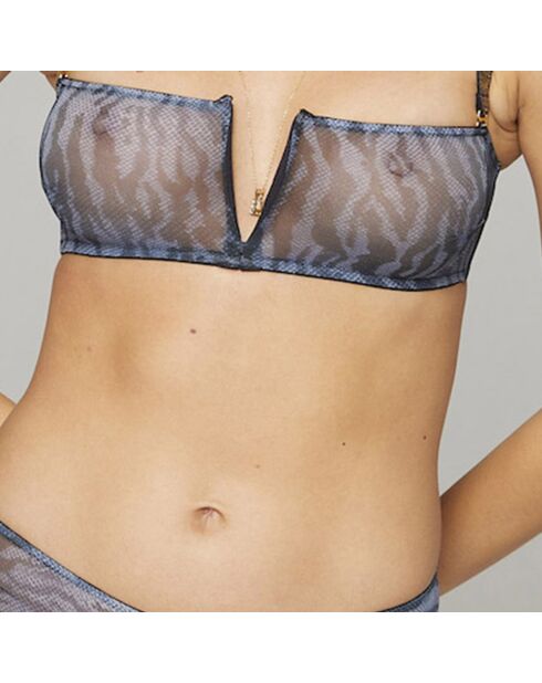 Sujetador con diadema azul Ema