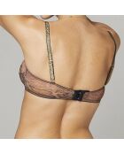 Soutien-gorge bandeau avec armatures Ema marron