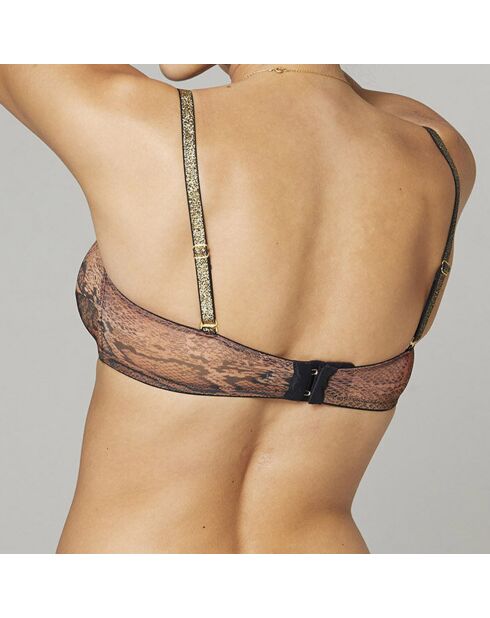 Soutien-gorge bandeau avec armatures Ema marron