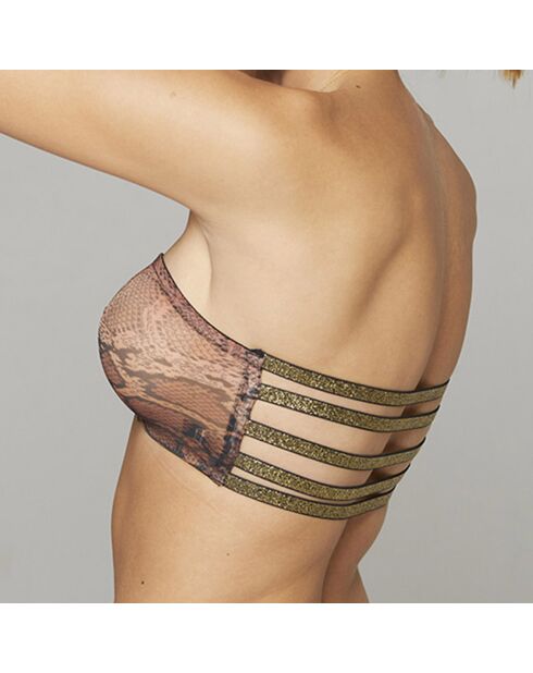 Soutien-gorge bandeau Vanessa marron