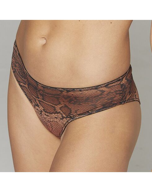 Culotte taille haute Ema marron