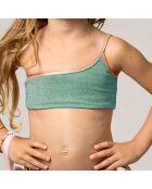 Haut de maillot de bain Minnie vert/doré