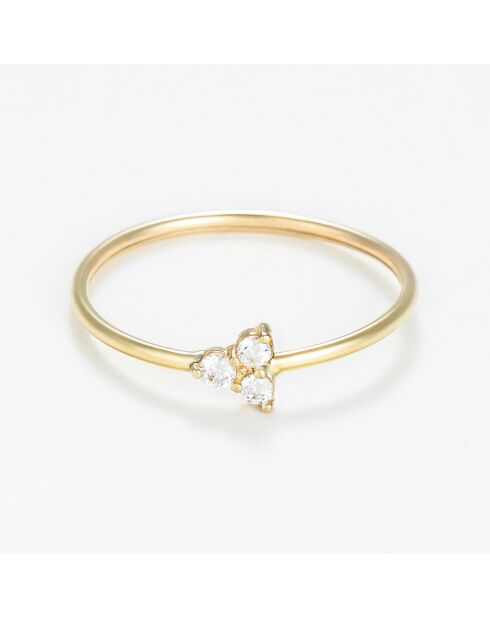 Bague Mia Zirconium or jaune