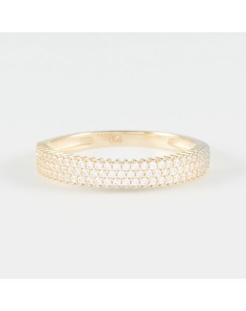 Anillo de oro amarillo Daisy Zirconio