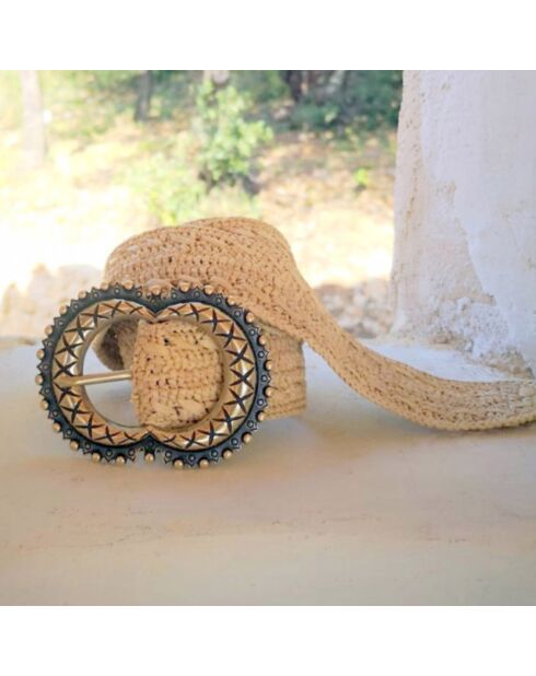 Ceinture en Raphia Elisa naturel