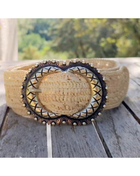 Ceinture en Raphia Elisa naturel