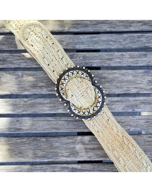 Ceinture en Raphia Elisa naturel
