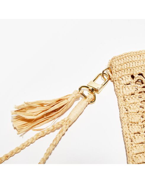 Pochette en Raphia Jane naturel - 26x18x1 cm