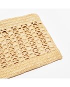 Pochette en Raphia Jane naturel - 26x18x1 cm