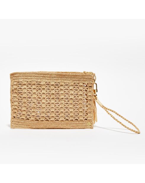 Pochette en Raphia Jane naturel - 26x18x1 cm