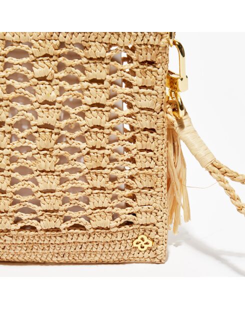 Pochette en Raphia Jane naturel - 26x18x1 cm
