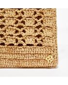 Pochette de téléphone en Raphia Jane naturel - 17x11x1 cm