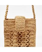 Pochette de téléphone en Raphia Jane naturel - 17x11x1 cm