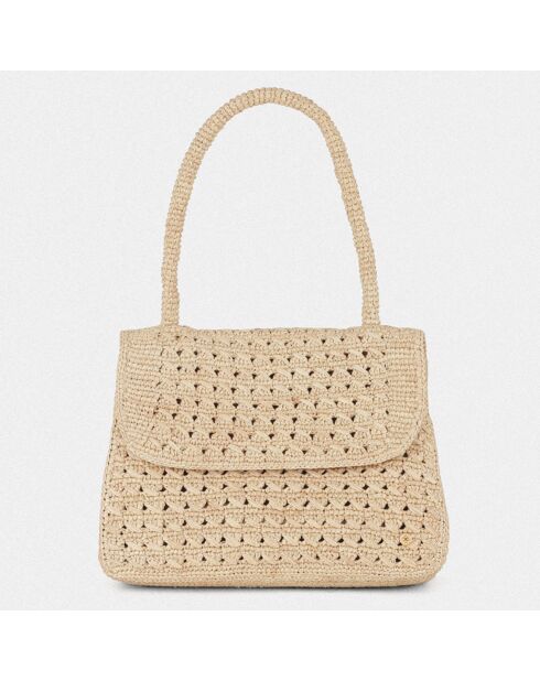 Sac à main en Raphia Félicie naturel - 28x23x10 cm