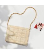 Sac brodé en Raphia Juliette naturel - 15x22x3 cm