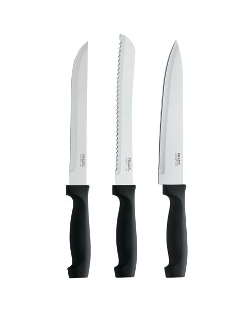 3 Couteaux de cuisine Merlon gris