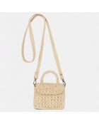 Sac bandoulière en Raphia Felicie naturel - 13x10x5 cm