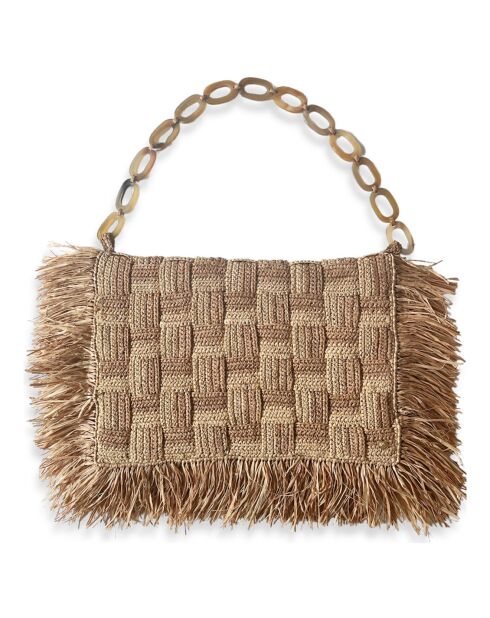 Pochette en Raphia Harper naturel - 50x34x4 cm