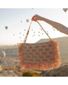 Pochette en Raphia Harper pastel - 50x34x4 cm