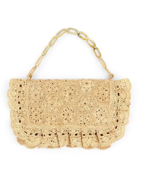 Pochette en Raphia Hanae naturel - 34x20x3 cm