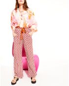 Pantalon droit Chiara vermillon