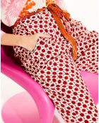 Pantalon droit Chiara vermillon