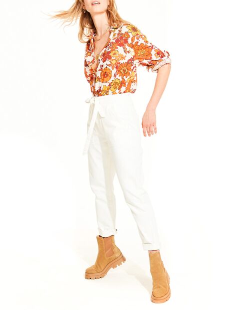 Pantaloni dritti Thais ecru