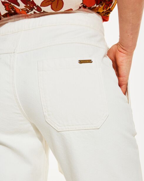 Thaise ecru rechte broek