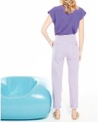 Pantalon droit Thais parme