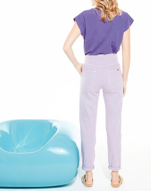 Pantalon droit Thais parme