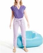 Pantalon droit Thais parme